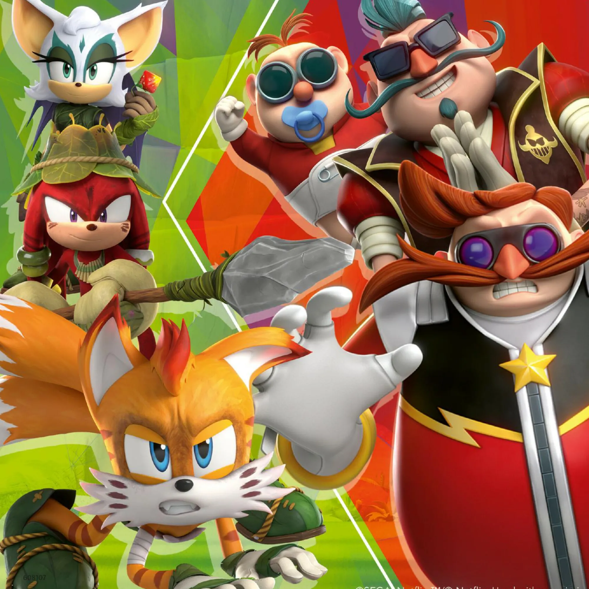 RAVENSBURGER – puzzle sonic, collezione 3x49, 3 puzzle da 49 pezzi, età raccomandata 5+ anni> Puzzle Per Bambini