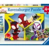 RAVENSBURGER – puzzle spidey, collezione 2x24, 2 puzzle da 24 pezzi, età raccomandata 4+ anni> Puzzle Per Bambini