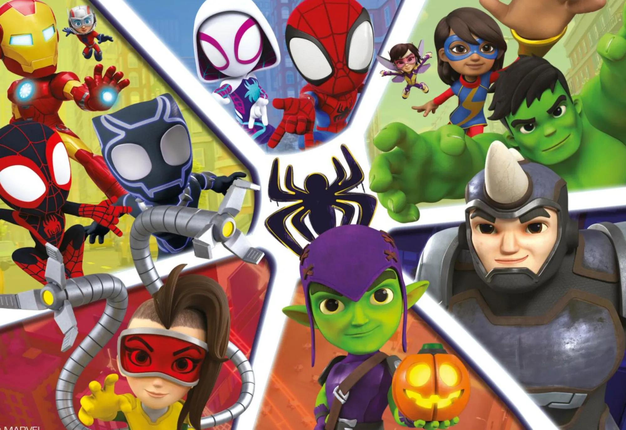 RAVENSBURGER – puzzle spidey, collezione 2x24, 2 puzzle da 24 pezzi, età raccomandata 4+ anni> Puzzle Per Bambini