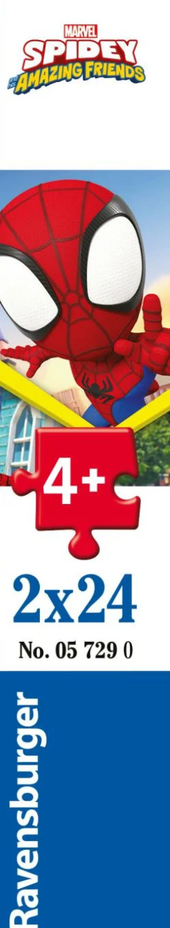 RAVENSBURGER – puzzle spidey, collezione 2x24, 2 puzzle da 24 pezzi, età raccomandata 4+ anni><noscript><img width=