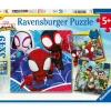 RAVENSBURGER – puzzle spidey, collezione 3x49, 3 puzzle da 49 pezzi, età raccomandata 5+ anni> Puzzle Per Bambini