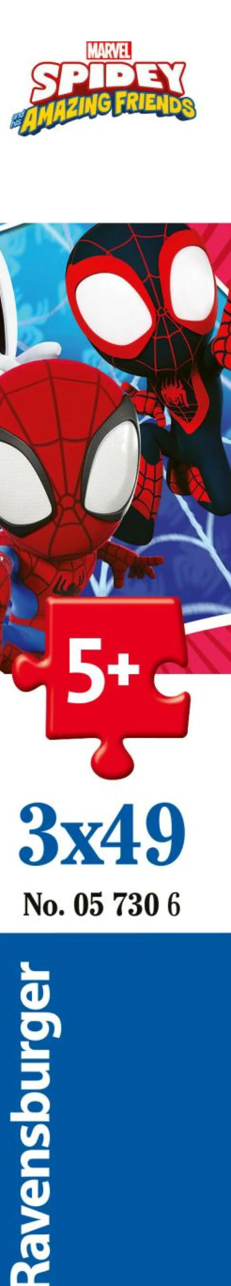 RAVENSBURGER – puzzle spidey, collezione 3x49, 3 puzzle da 49 pezzi, età raccomandata 5+ anni> Puzzle Per Bambini