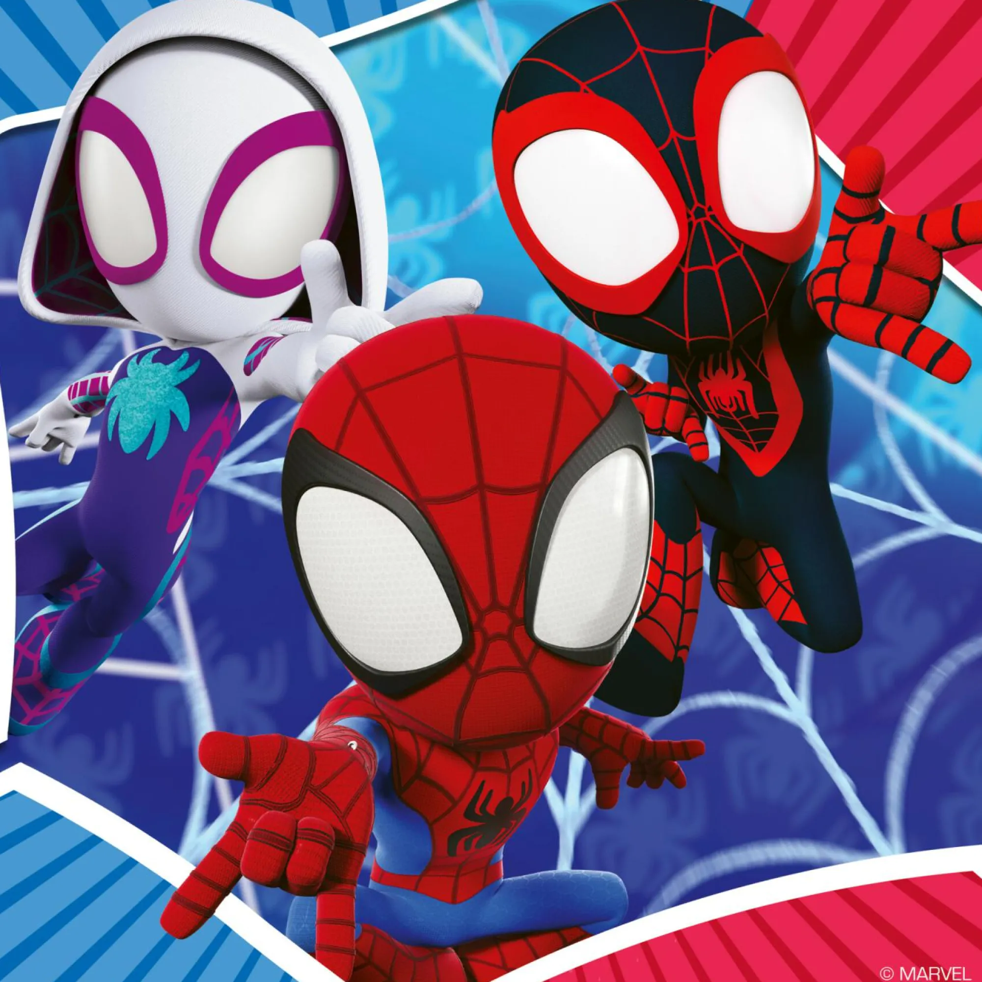 RAVENSBURGER – puzzle spidey, collezione 3x49, 3 puzzle da 49 pezzi, età raccomandata 5+ anni> Puzzle Per Bambini