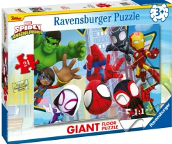 RAVENSBURGER – puzzle spidey, collezione 24 giant pavimento, 24 pezzi, età raccomandata 3+ anni> Puzzle Per Bambini