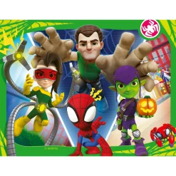 SPIDEY Ravensburger – puzzle , collezione 4 in a box, 4 puzzle da 12-16-20-24 pezzi, età raccomandata 3+ anni><noscript><img width=