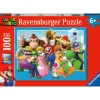 RAVENSBURGER – puzzle super mario – 100 pezzi xxl – età raccomandata 6+ anni> Puzzle Per Bambini