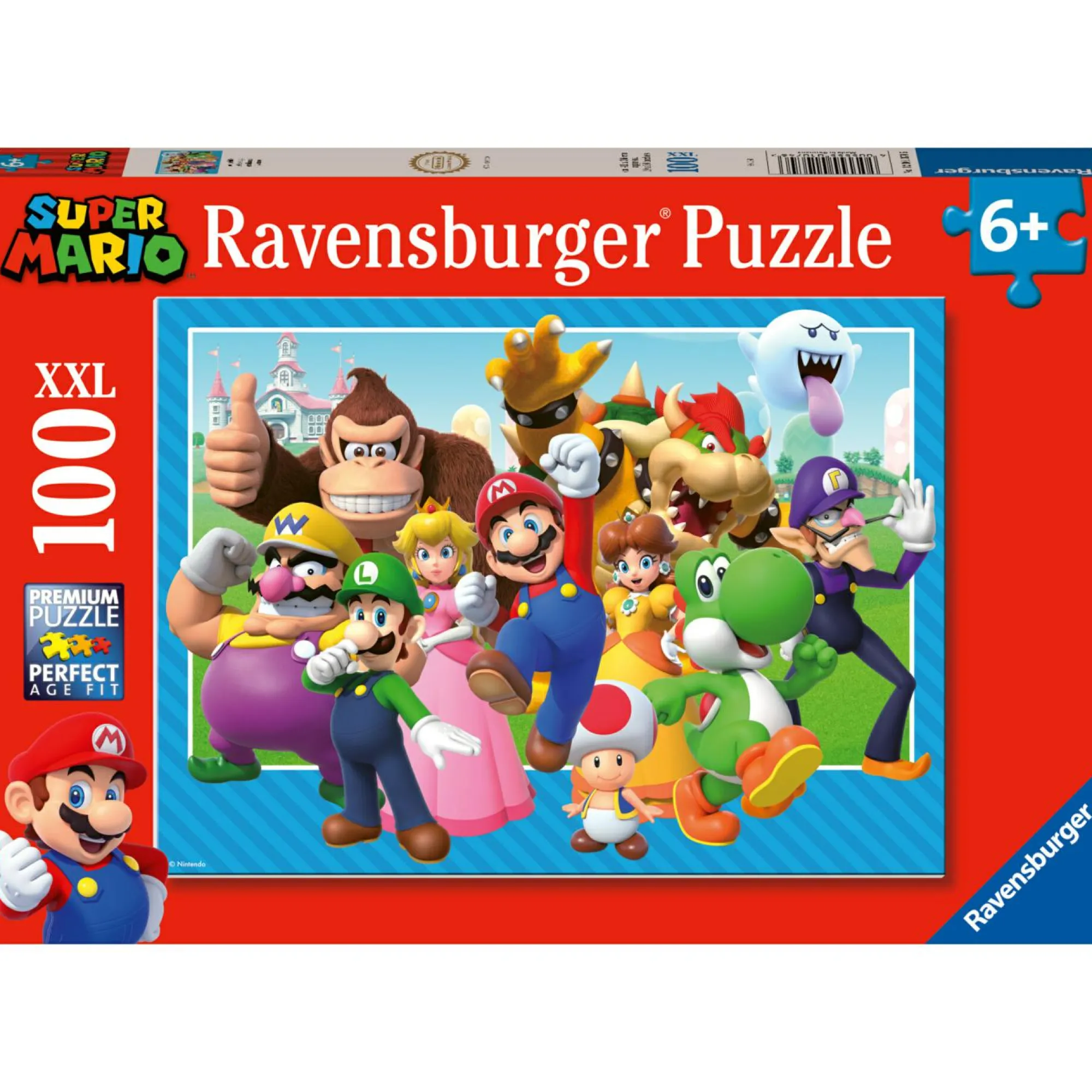 RAVENSBURGER – puzzle super mario – 100 pezzi xxl – età raccomandata 6+ anni> Puzzle Per Bambini