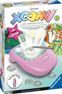 RAVENSBURGER – xoomi midi unicorno, tavolo da disegno portatile con proiettore luminoso, 30 motivi illustrati, compatibile con xoomi maxi e midi, 6+ anni> Kit Artistici E Pittura