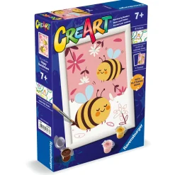 RAVENSBURGER creart – apette felici – kit per dipingere con numeri, 7+ anni> Kit Artistici E Pittura