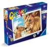RAVENSBURGER creart – leone e cucciolo – attività di pittura con numeri, 9+ anni> Kit Artistici E Pittura