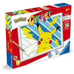 POKEMON Ravensburger creart – pokémon pikachu – dipingi con i numeri, idea regalo 9+ anni> Kit Artistici E Pittura