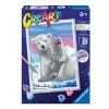 CREART Ravensburger per bambini, kit per dipingere con i numeri, 9+, serie d, ciao ciao orso polare> Kit Artistici E Pittura