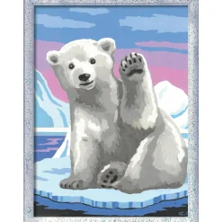CREART Ravensburger per bambini, kit per dipingere con i numeri, 9+, serie d, ciao ciao orso polare> Kit Artistici E Pittura