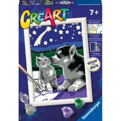 RAVENSBURGER creart per bambini, kit per dipingere con i numeri, 7+, serie e, amici per sempre> Kit Artistici E Pittura