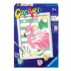 RAVENSBURGER creart per bambini, kit per dipingere con i numeri, 7+, serie e, fenicottero> Kit Artistici E Pittura
