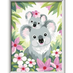 RAVENSBURGER creart per bambini, kit per dipingere con i numeri, 9+, serie d, sweet koala> Kit Artistici E Pittura