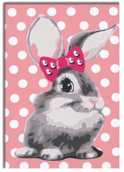 RAVENSBURGER creart per bambini, kit per dipingere con i numeri, 7+, serie e, coniglietta> Kit Artistici E Pittura