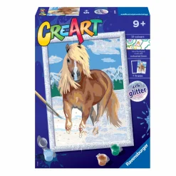 RAVENSBURGER creart per bambini, kit per dipingere con i numeri, 9+, serie d, cavallo> Kit Artistici E Pittura