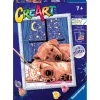 RAVENSBURGER creart per bambini, kit per dipingere con i numeri, 7+, serie d, coppia di cagnolini> Kit Artistici E Pittura