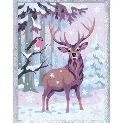 CREART Ravensburger per bambini, kit per dipingere con i numeri, 9+, serie d, gli amici del bosco> Kit Artistici E Pittura