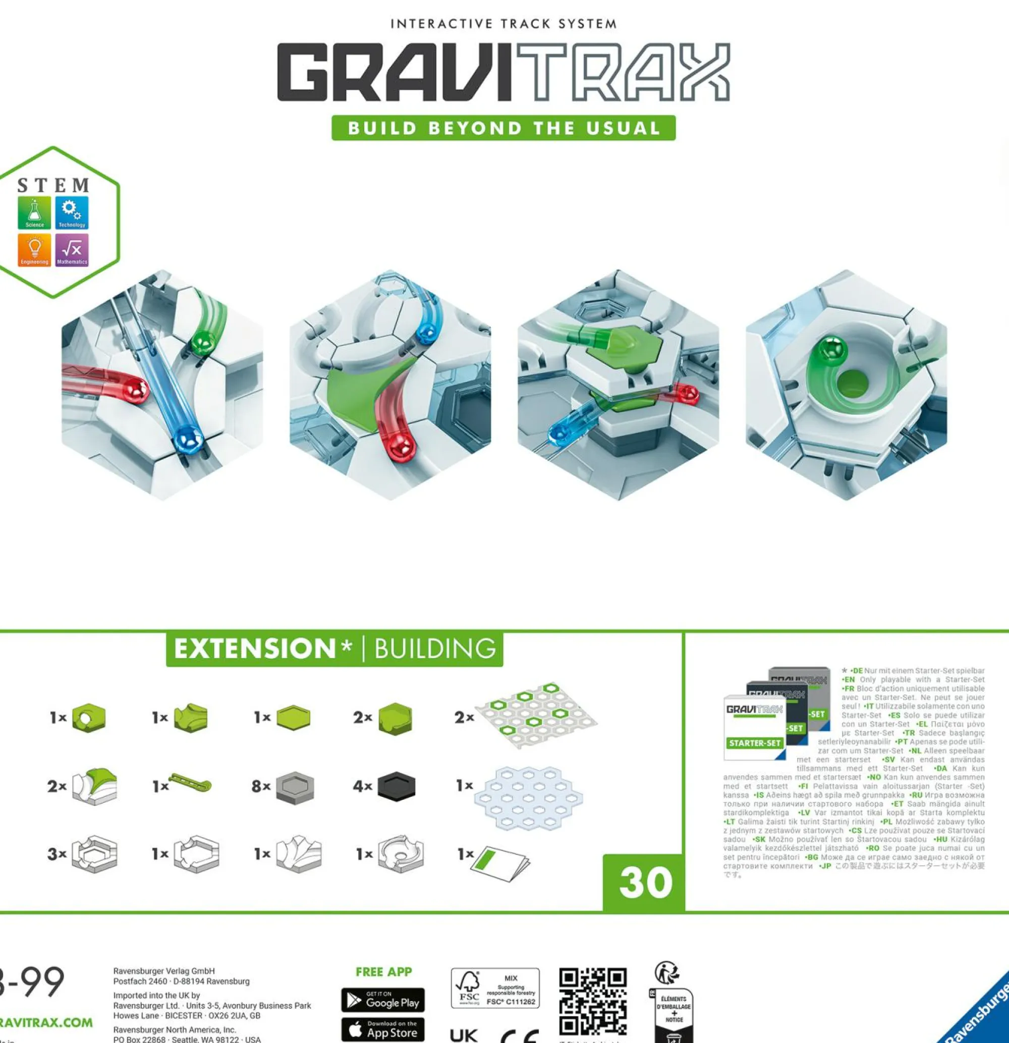 RAVENSBURGER gravitrax building, gioco innovativo ed educativo stem, 8+ anni, accessorio> Giochi Di Strategia
