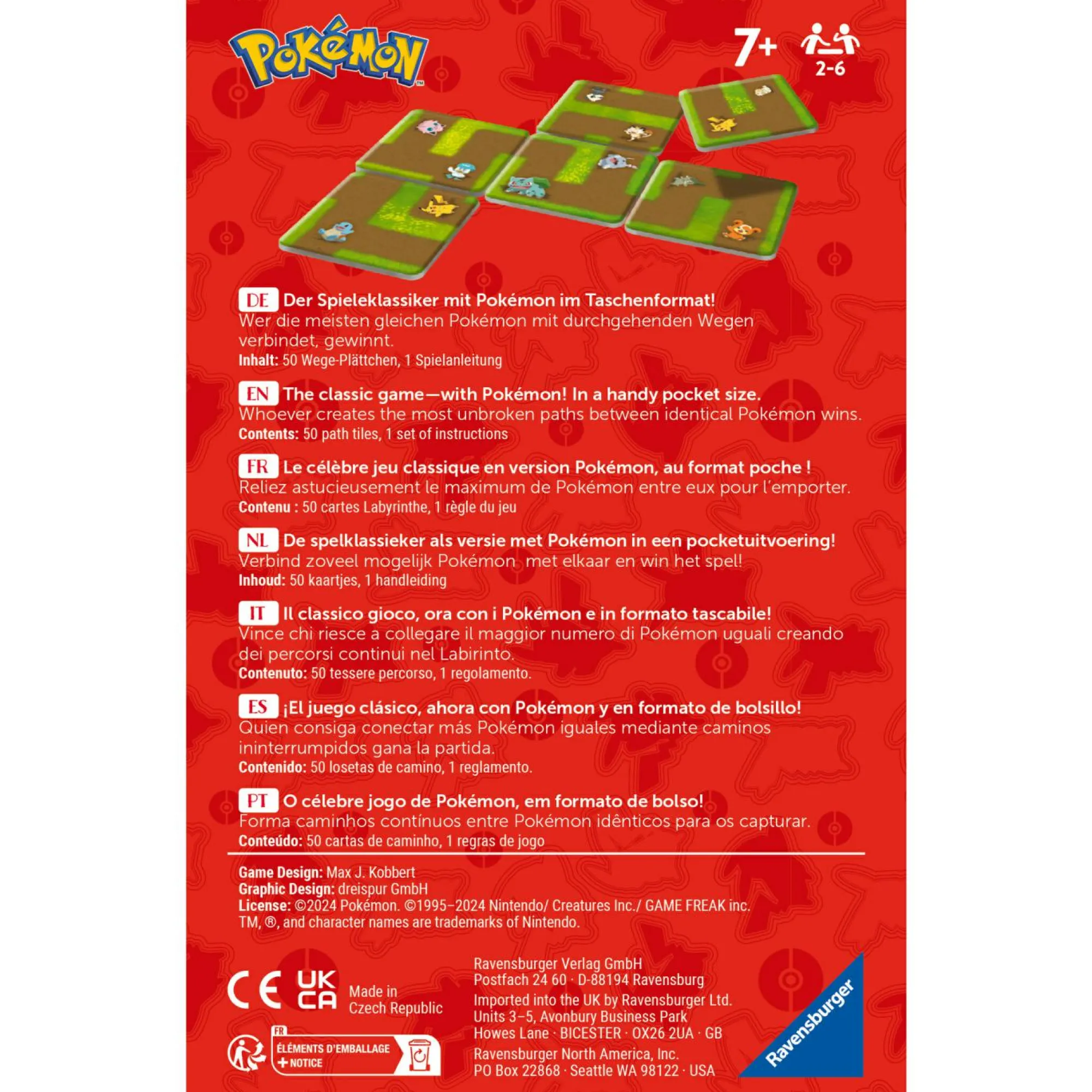 POKEMON Ravensburger labyrinth connect pokémon – travel edition – gioco da viaggio 7+> Giochi In Scatola Per Famiglia