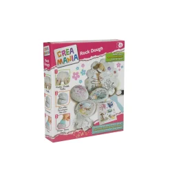CREA MANIA Rock dough – composto modellabile asciugatura veloce – include magneti e stickers – età 3+ –> Kit Artistici E Pittura