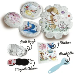 CREA MANIA Rock dough – composto modellabile asciugatura veloce – include magneti e stickers – età 3+ –><noscript><img width=