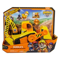 Paw Patrol Rubble & crew, camion bark yard deluxe bulldozer> Macchinine Bambini