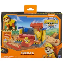 Paw Patrol Rubble & crew, rubble’s workshop con kinetic sad> Macchinine Bambini