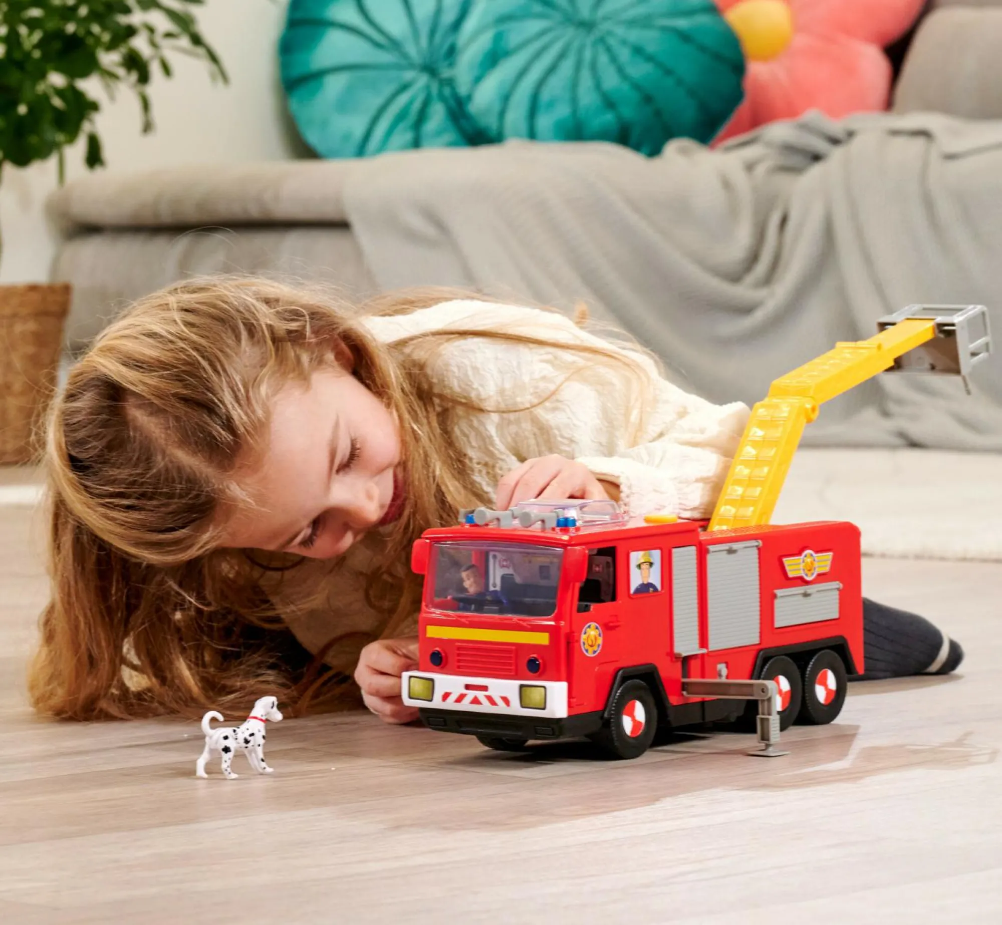 SAM IL POMPIERE camion jupiter pro con personaggi di sam e cagnolino radar> Macchinine Bambini