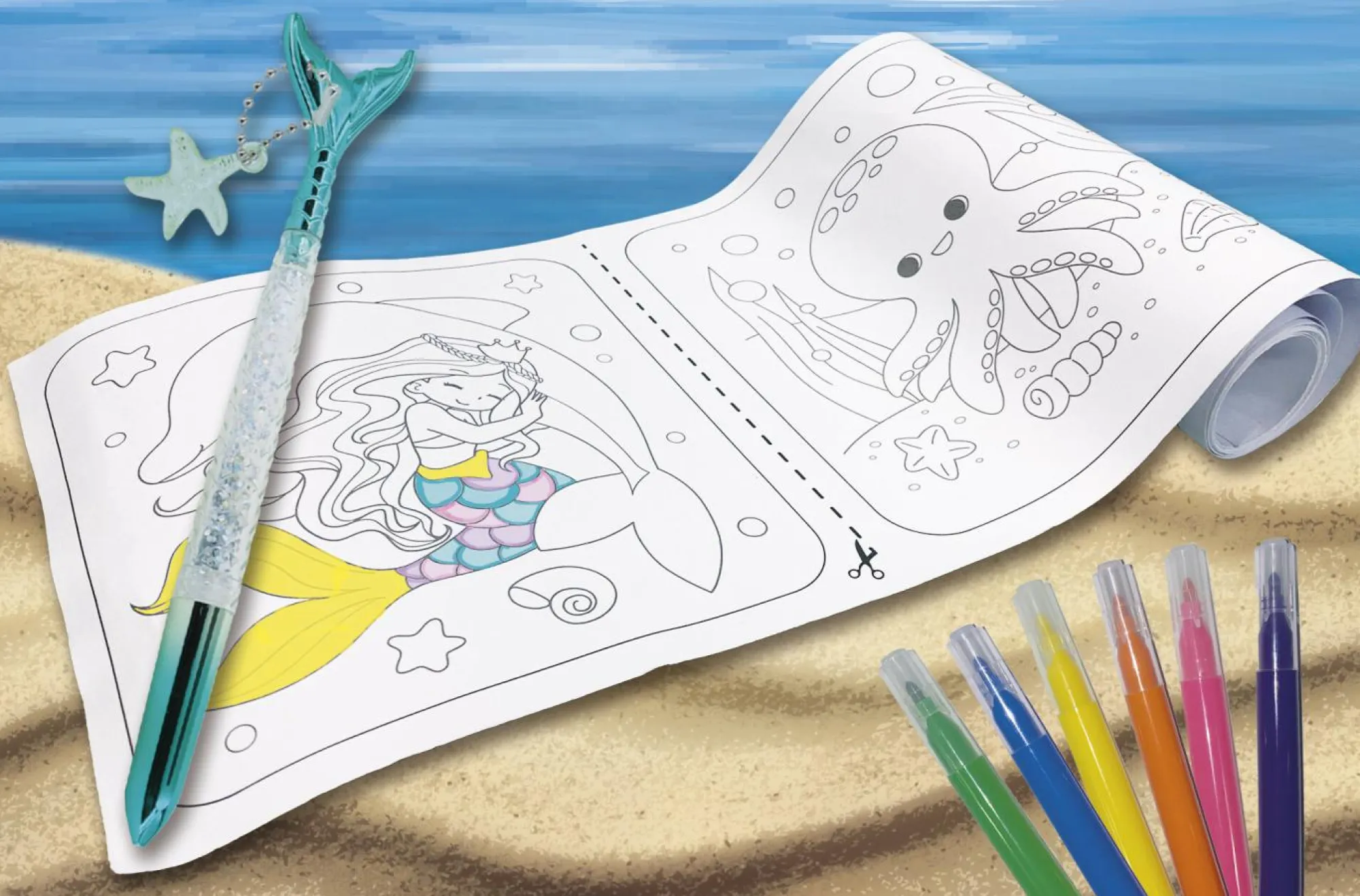 LISCIANI Sandy colorando art by the sea in display da 8> Mosaici, Sabbia, Glitter