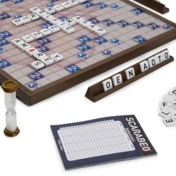 Scarabeo deluxe 60° anniversario, gioco da tavola classico con plancia girevole,> Giochi Da Tavolo Per Adulti E Carte Collezionabili|Giochi In Scatola Per Famiglia