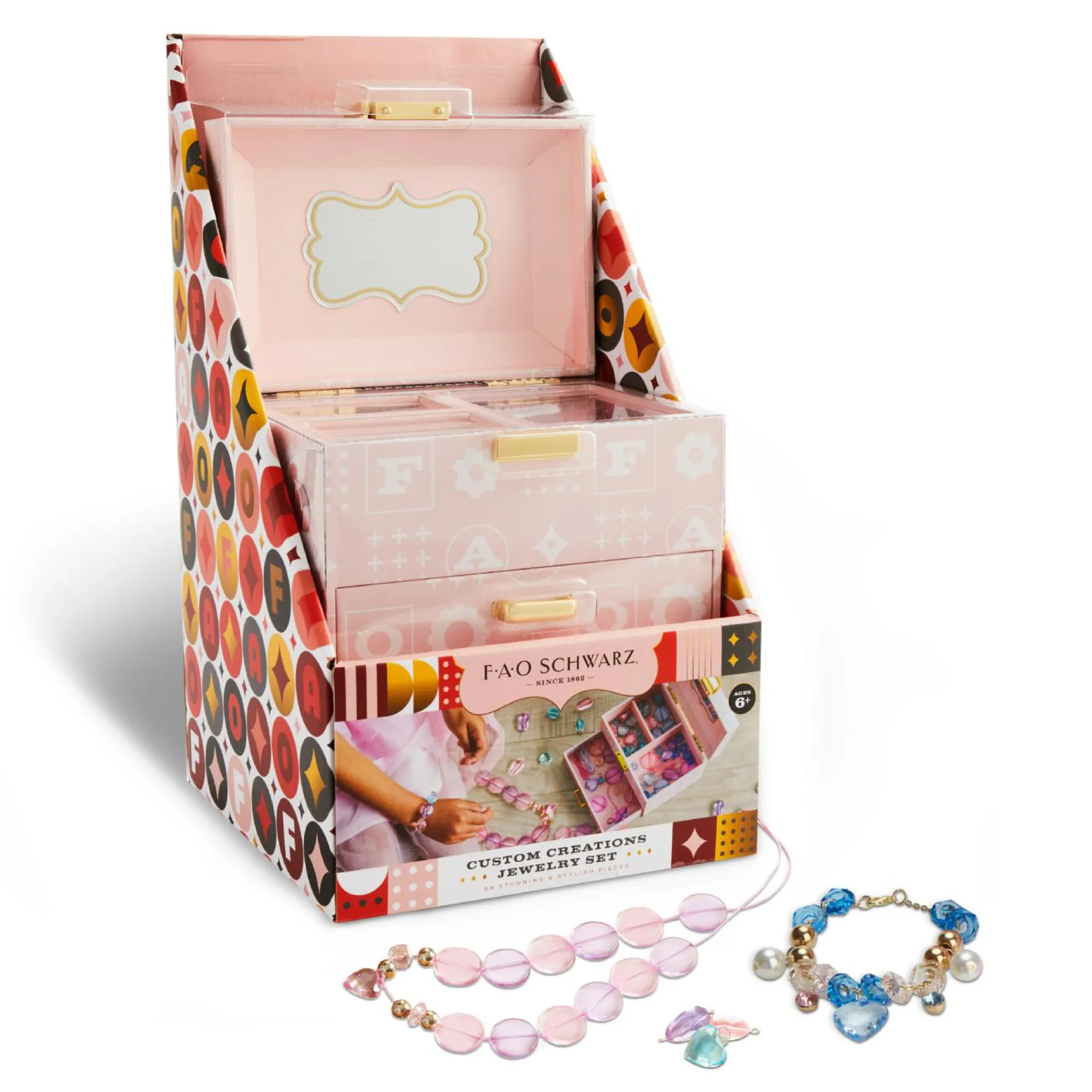 FAO Schwarz Scatola portagioie con kit gioielleria fai da te> Moda, Gioielli, Decorazioni, Cosmetici