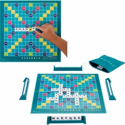 MATTEL GAMES Scrabble – il gioco da tavolo delle parole, nuova versione con doppio tabellone e modalità parole di squadra><noscript><img width=