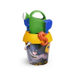 DC COMICS Secchiello batman cm 18 con innaffiatoio, setaccio, paletta, rastrello e formina> Giocattoli Mare