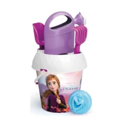 DISNEY PRINCESS Secchiello frozen cm 18 con innaffiatoio, setaccio, paletta, rastrello e formina> Giocattoli Mare