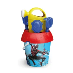Avengers Secchiello spiderman cm 18 con innaffiatoio, setaccio, paletta, rastrello e formina> Giocattoli Mare