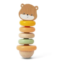 WOOD 'N' PLAY Set bebè 4 attività wood ‘n’ play – gioco educativo in legno naturale per sviluppo sensoriale> Costruzioni In Legno