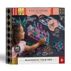 FAO Schwarz Set costruzioni magnetiche rosa da 43 pezzi> Costruzioni In Metallo