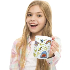 CREA MANIA Set creativo per tazza personalizzata – 35 stickers waterproof – pennarello dorato – ideale per bambini –> Moda, Gioielli, Decorazioni, Cosmetici