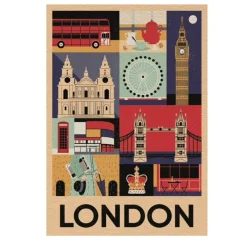 CLEMENTONI Set di 3 puzzle 1000 pezzi – parigi, londra, barcellona | stile vintage – decorativi –><noscript><img width=