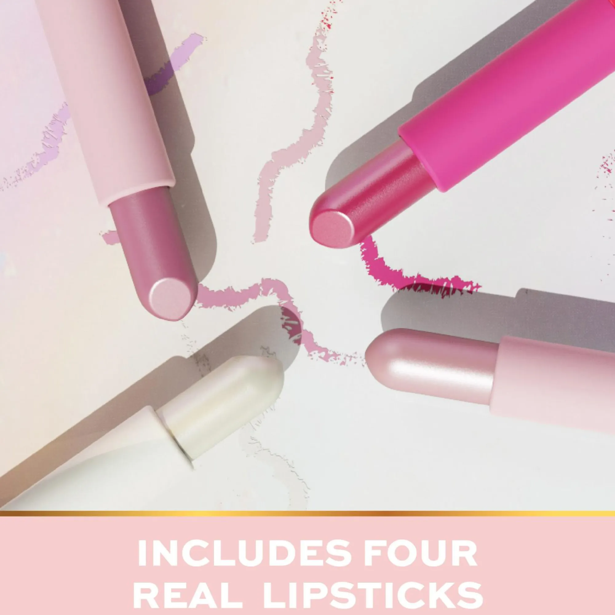 FAO Schwarz Set di 4 rossetti colorati e sicuri per bambini> Moda, Gioielli, Decorazioni, Cosmetici