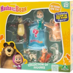 MASHA & ORSO Set personaggi masha e orso – 7 mini figure, 1 luminoso a sorpresa – 5-7 cm><noscript><img width=