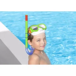 Bestway Set  snorkeling freestyle, 7-14 anni, 2 colori assortiti, protezione uv, lenti in policarbonato><noscript><img width=