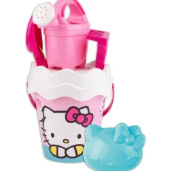Hello Kitty Set spiaggia composto da secchiello, setaccio, annaffiatoio, paletta rastrello e una formina> Giocattoli Mare