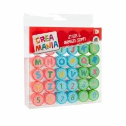 CREA MANIA Set timbrini lettere e numeri 36pcs> Kit Artistici E Pittura