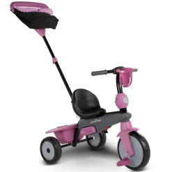 SUN&SPORT Smartrike vanilla 4 in 1 triciclo per bambini dai 15 mesi con maniglione direzionale touch steering e equipaggiamento di sicurezza – rosa><noscript><img width=