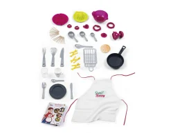 Smoby – super benny la cucina delle delizie con accessori per cucinare davvero, grembiule incluso, 32 accessori, ricettario> Cucine Giocattolo