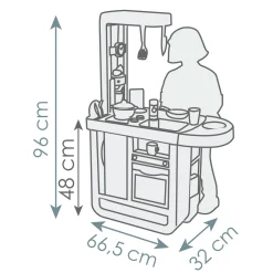 SMOBY cucina cherry con 23 accessori, h piano cm 48,5><noscript><img width=